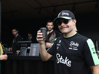 Valtteri Bottas of Kick Sauber before first practice ahead of the Formula 1 Grand Prix of Azerbaijan at Baku City Circuit in Baku, Azerbaija...