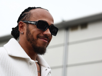 Lewis Hamilton of Mercedes before first practice ahead of the Formula 1 Grand Prix of Azerbaijan at Baku City Circuit in Baku, Azerbaijan on...