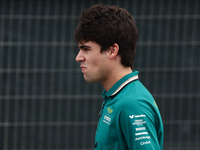 Lance Stroll of Aston Martin Aramco before first practice ahead of the Formula 1 Grand Prix of Azerbaijan at Baku City Circuit in Baku, Azer...