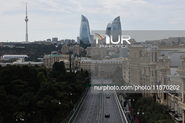 A view during first practice ahead of the Formula 1 Grand Prix of Azerbaijan at Baku City Circuit in Baku, Azerbaijan on September 13, 2024....