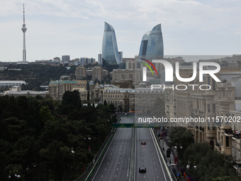 A view during first practice ahead of the Formula 1 Grand Prix of Azerbaijan at Baku City Circuit in Baku, Azerbaijan on September 13, 2024....