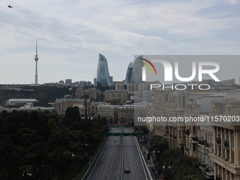 A view during first practice ahead of the Formula 1 Grand Prix of Azerbaijan at Baku City Circuit in Baku, Azerbaijan on September 13, 2024....