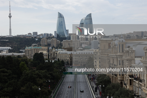 A view during first practice ahead of the Formula 1 Grand Prix of Azerbaijan at Baku City Circuit in Baku, Azerbaijan on September 13, 2024....