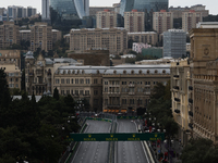 Oscar Piastri of McLaren during first practice ahead of the Formula 1 Grand Prix of Azerbaijan at Baku City Circuit in Baku, Azerbaijan on S...