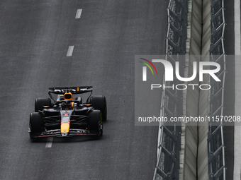 Max Verstappen of Red Bull Racing during first practice ahead of the Formula 1 Grand Prix of Azerbaijan at Baku City Circuit in Baku, Azerba...