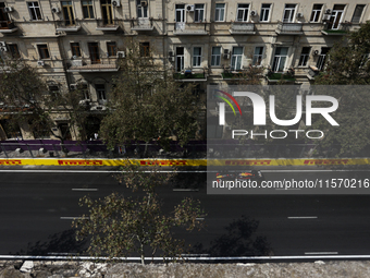 Max Verstappen of Red Bull Racing during first practice ahead of the Formula 1 Grand Prix of Azerbaijan at Baku City Circuit in Baku, Azerba...