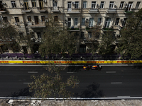 Max Verstappen of Red Bull Racing during first practice ahead of the Formula 1 Grand Prix of Azerbaijan at Baku City Circuit in Baku, Azerba...