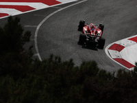 Charles Leclerc of Ferrari during first practice ahead of the Formula 1 Grand Prix of Azerbaijan at Baku City Circuit in Baku, Azerbaijan on...