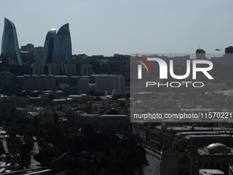 A view during first practice ahead of the Formula 1 Grand Prix of Azerbaijan at Baku City Circuit in Baku, Azerbaijan on September 13, 2024....