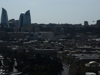 A view during first practice ahead of the Formula 1 Grand Prix of Azerbaijan at Baku City Circuit in Baku, Azerbaijan on September 13, 2024....