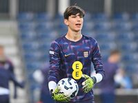 Goalkeeper James Beadle (13 | England) warms up during the International Friendly match between England Under 21s and Austria Under 21s at K...