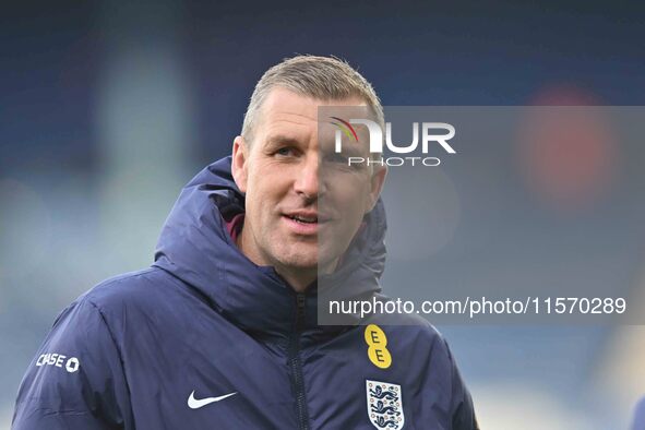 Interim Manager Ben Futcher looks on during the International Friendly match between England Under 21s and Austria Under 21s at Kenilworth R...