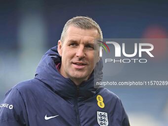 Interim Manager Ben Futcher looks on during the International Friendly match between England Under 21s and Austria Under 21s at Kenilworth R...