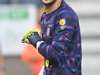 Goalkeeper James Trafford of England warms up during the International Friendly match between England Under 21s and Austria Under 21s at Ken...