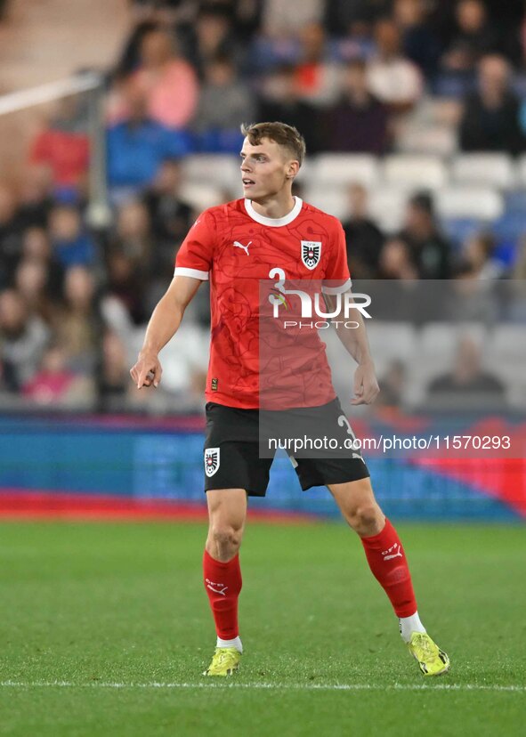 Benjamin Bockle (3 Austria) during the International Friendly match between England Under 21s and Austria Under 21s at Kenilworth Road in Lu...