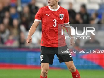 Benjamin Bockle (3 Austria) during the International Friendly match between England Under 21s and Austria Under 21s at Kenilworth Road in Lu...