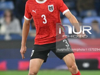 Benjamin Bockle (3 Austria) controls the ball during the International Friendly match between England Under 21s and Austria Under 21s at Ken...