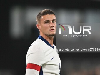 Taylor Harwood-Bellis (5 England) looks on during the International Friendly match between England Under 21s and Austria Under 21s at Kenilw...