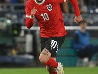 Christoph Lang (10 Austria) goes forward during the International Friendly match between England Under 21s and Austria Under 21s at Kenilwor...