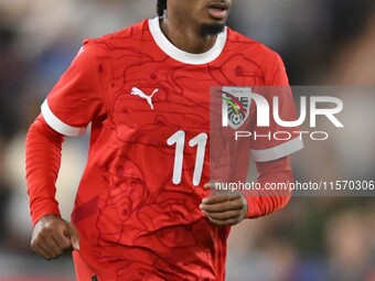 Thierno Ballo (11 Austria) goes forward during the International Friendly match between England Under 21s and Austria Under 21s at Kenilwort...