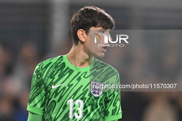 Goalkeeper James Beadle (13 | England) looks on during the International Friendly match between England Under 21s and Austria Under 21s at K...