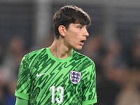 Goalkeeper James Beadle (13 | England) looks on during the International Friendly match between England Under 21s and Austria Under 21s at K...