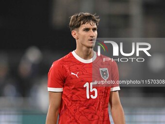 Leon Grgic (15, Austria) looks on during the International Friendly match between England Under 21s and Austria Under 21s at Kenilworth Road...