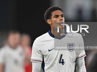 Jarrell Quansah (4 England) during the International Friendly match between England Under 21s and Austria Under 21s at Kenilworth Road in Lu...