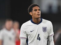 Jarrell Quansah (4 England) during the International Friendly match between England Under 21s and Austria Under 21s at Kenilworth Road in Lu...