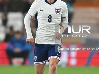 Alex Scott (8 England) goes forward during the International Friendly match between England Under 21s and Austria Under 21s at Kenilworth Ro...