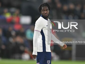 Jonathan Rowe (17, England) looks on during the International Friendly match between England Under 21s and Austria Under 21s at Kenilworth R...