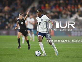 Jamie Bynoe Gittens (21 England) goes forward during the International Friendly match between England Under 21s and Austria Under 21s at Ken...