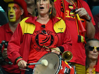 Belgium fans attend the 2024 Davis Cup Finals Group Stage match between Italy and Belgium at Unipol Arena in Bologna, Italy, on September 13...