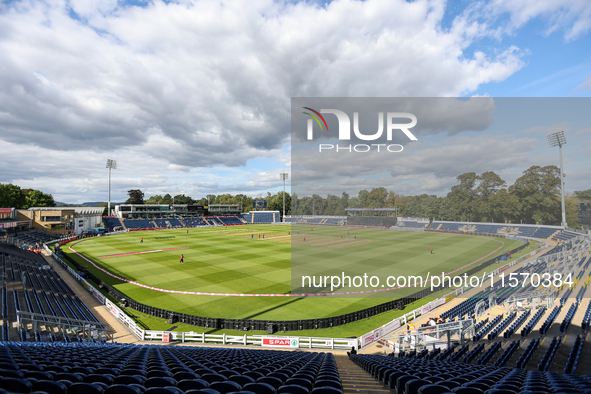 A general view of the ground ahead of the Second Vitality T20 International match between England and Australia at Sofia Gardens in Cardiff,...