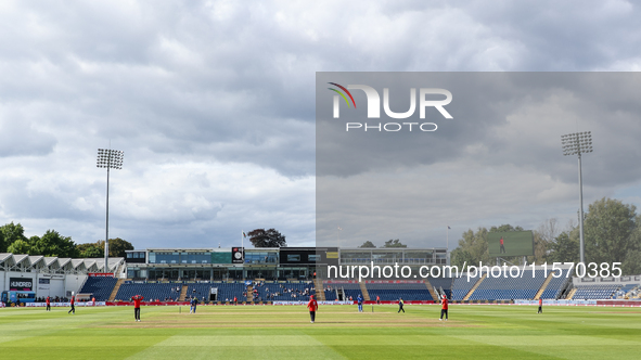 A general view of the ground ahead of the Second Vitality T20 International match between England and Australia at Sofia Gardens in Cardiff,...