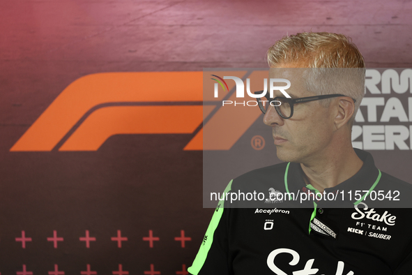 Alessandro Alunni Bravi during press conference before second practice ahead of the Formula 1 Grand Prix of Azerbaijan at Baku City Circuit...