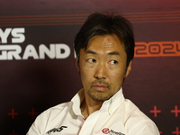 Ayao Komatsu during press conference before second practice ahead of the Formula 1 Grand Prix of Azerbaijan at Baku City Circuit in Baku, Az...