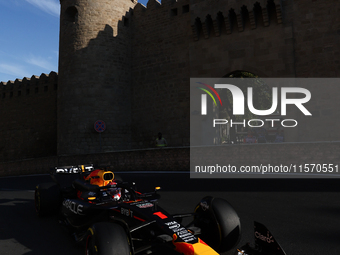 Max Verstappen of Red Bull Racing during second practice ahead of the Formula 1 Grand Prix of Azerbaijan at Baku City Circuit in Baku, Azerb...