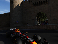 Max Verstappen of Red Bull Racing during second practice ahead of the Formula 1 Grand Prix of Azerbaijan at Baku City Circuit in Baku, Azerb...