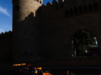 Oscar Piastri of McLaren during second practice ahead of the Formula 1 Grand Prix of Azerbaijan at Baku City Circuit in Baku, Azerbaijan on...