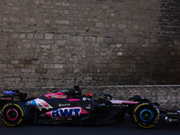 Esteban Ocon of Alpine during second practice ahead of the Formula 1 Grand Prix of Azerbaijan at Baku City Circuit in Baku, Azerbaijan on Se...