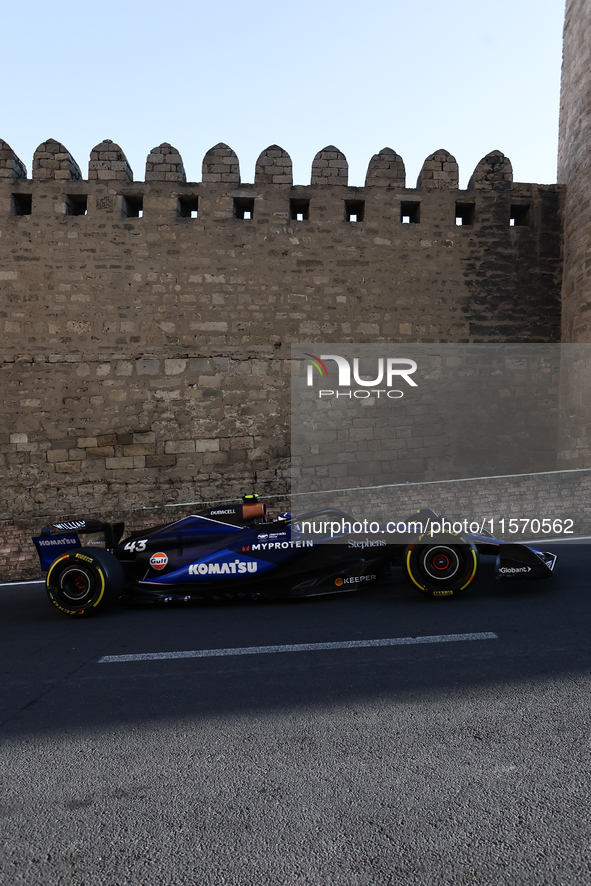 Franco Colapinto of Williams during second practice ahead of the Formula 1 Grand Prix of Azerbaijan at Baku City Circuit in Baku, Azerbaijan...