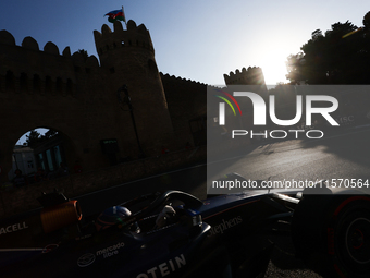 Alexander Albon of Williams during second practice ahead of the Formula 1 Grand Prix of Azerbaijan at Baku City Circuit in Baku, Azerbaijan...