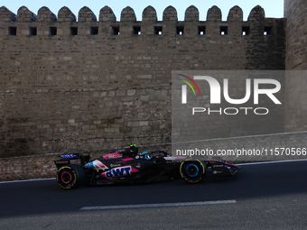 Pierre Gasly of Alpine during second practice ahead of the Formula 1 Grand Prix of Azerbaijan at Baku City Circuit in Baku, Azerbaijan on Se...