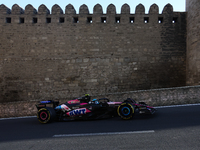 Pierre Gasly of Alpine during second practice ahead of the Formula 1 Grand Prix of Azerbaijan at Baku City Circuit in Baku, Azerbaijan on Se...