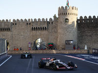 Oliver Bearman of Haas during second practice ahead of the Formula 1 Grand Prix of Azerbaijan at Baku City Circuit in Baku, Azerbaijan on Se...