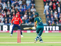 Matthew Short of Australia is in action during the Second Vitality T20 International match between England and Australia in Cardiff, Wales,...