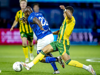 FC Den Bosch player Danzell Gravenberch and ADO Den Haag player Steven van der Sloot during the match between Den Bosch and ADO at De Vliert...