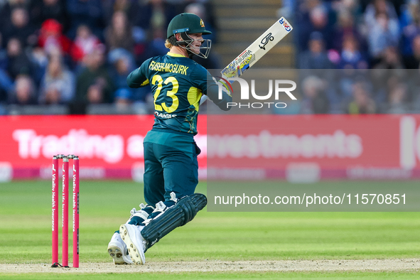 #23, Jake Fraser-McGurk of Australia in action with the bat during the Second Vitality T20 International match between England and Australia...