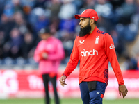 Adil Rashid of England during the Second Vitality T20 International match between England and Australia at Sofia Gardens in Cardiff, Wales,...